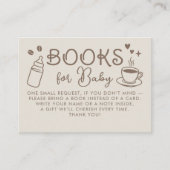 Carte D'accompagnement Espresso Coffee Books For Baby Request (Devant)
