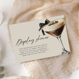 Carte D'accompagnement Espresso Martini Bridal Shower Display Shower