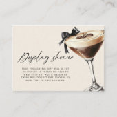 Carte D'accompagnement Espresso Martini Bridal Shower Display Shower (Devant)