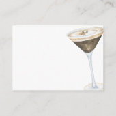 Carte D'accompagnement Espresso Martini douche nuptiale Idées Date pot (Dos)
