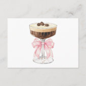 Carte D'accompagnement Espresso Martini Fête des mariées - Registre (Dos)