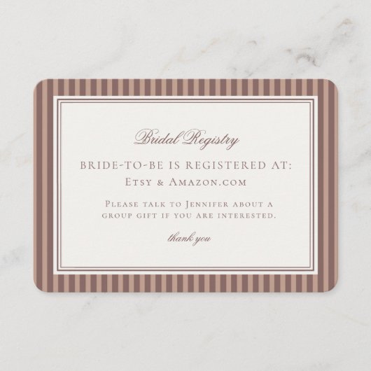 Carte D'accompagnement Espresso Martini Love Brewing Bridal Registry (Devant)