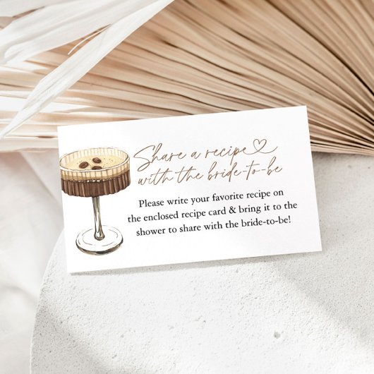 Carte D'accompagnement Espresso Martini Love Brûle Recette Demande