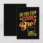 Carte D'accompagnement Est-Ce Que Vous Avez Même Code Bro Funny Software (Devant / Derrière)