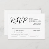 Carte D'accompagnement Esthétique moderne, Parti de mariage RSVP, Répondr (Devant / Derrière)