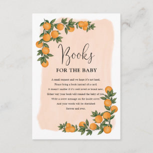 Carte D'accompagnement Eté Citrus Orange Greenery Livres pour bébé