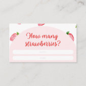 Carte D'accompagnement Été Combien de Baby showers de fraises (Devant)