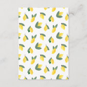 Carte D'accompagnement Été Italie Citron Fruit Mariage (Dos)