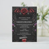 Carte D'accompagnement Eternal Night Gothic Vampire Wedding Dark Romance (Debout devant)