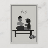 Carte D'accompagnement Eternal Stone couple Boho mariage (Dos)