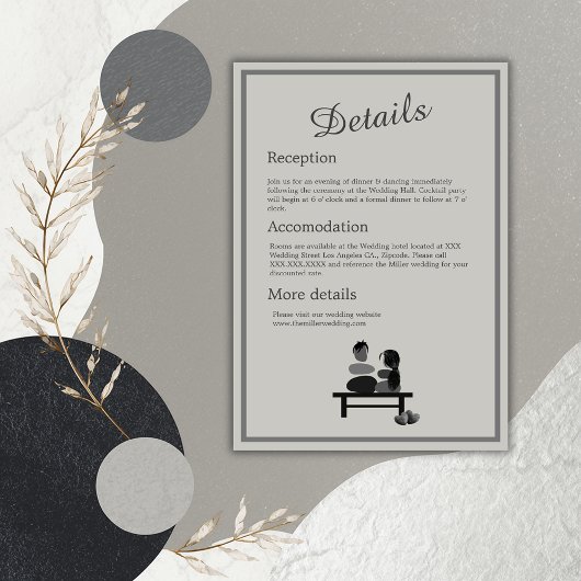 Carte D'accompagnement Eternal Stone couple Boho mariage