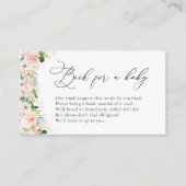 Carte D'accompagnement Ethereal Blush Roses Rose Livres Pour Bébé (Devant)