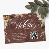 Carte D'accompagnement Ethereal Elegance Garnet Site Mariage QR Code