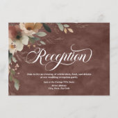 Carte D'accompagnement Ethereal Elegance Rustic Garnet Wedding Réception (Devant)