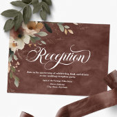 Carte D'accompagnement Ethereal Elegance Rustic Garnet Wedding Réception