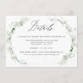 Carte D'accompagnement Ethereal Garden Greenery Botanical Mariage Détails (Devant)