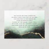 Carte D'accompagnement Ethereal Mist Ombre Emerald Mariage Directions (Dos)
