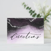 Carte D'accompagnement Ethereal Mist Ombre Purple Mariage Directions (Debout devant)