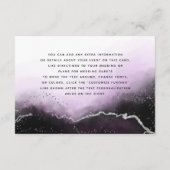 Carte D'accompagnement Ethereal Mist Ombre Purple Mariage Directions (Dos)