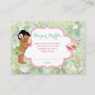 Carte D'accompagnement Ethnic Baby Girl Tropical Luau Hawaiian
