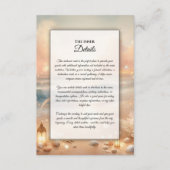 Carte D'accompagnement Étincelle de bord de mer et rêves de coucher de so (Devant)
