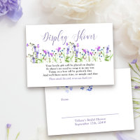 Étiquette cadeau de Fleur sauvage violet de douche