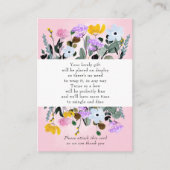 Carte D'accompagnement Étiquette Cadeau Pelouse de Fleur Sauvage Jolie po (Devant)