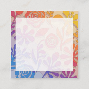 Carte D'accompagnement Étiquette d'adresse de retour florale Retro Ombre