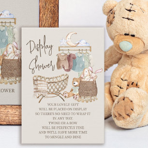Carte D'accompagnement Étiquette de cadeau de douche de nurserie boho à a