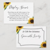 Carte D'accompagnement Étiquette de Fête des mariées d'affichage des tour (Devant / Derrière)