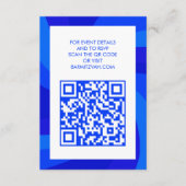 Carte D'accompagnement Étoile moderne de David QR Code Bar Bat mitzvah (Devant)