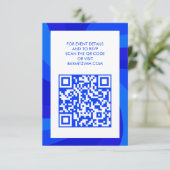Carte D'accompagnement Étoile moderne de David QR Code Bar Bat mitzvah (Debout devant)