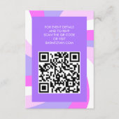 Carte D'accompagnement Étoile moderne de David QR Code Bar Bat mitzvah (Devant)