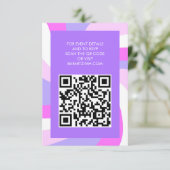 Carte D'accompagnement Étoile moderne de David QR Code Bar Bat mitzvah (Debout devant)