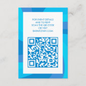 Carte D'accompagnement Étoile moderne de David QR Code Bar Bat mitzvah (Devant)