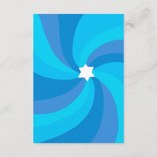 Carte D'accompagnement Étoile moderne de David QR Code Bar Bat mitzvah (Dos)