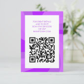 Carte D'accompagnement Étoile moderne de David QR Code Bar Bat mitzvah (Debout devant)