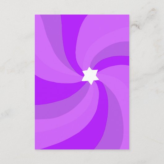 Carte D'accompagnement Étoile moderne de David QR Code Bar Bat mitzvah (Dos)