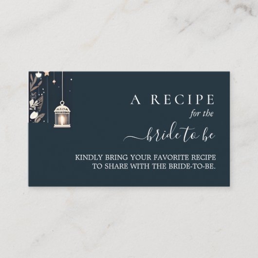 Carte D'accompagnement Étoiles de la forêt Neige lumineuse Fête de mariag (Devant)