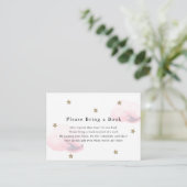 Carte D'accompagnement Etoiles d'or et nuages roses S'il vous plaît appor (Debout devant)