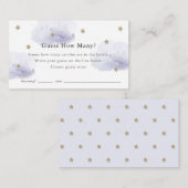 Carte D'accompagnement Etoiles & Nuages De Lavande Devinez Combien De Bab (Devant / Derrière)
