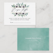 Carte D'accompagnement Éucalyptus Anémone Baby shower Déchets Raffin (Devant / Derrière)