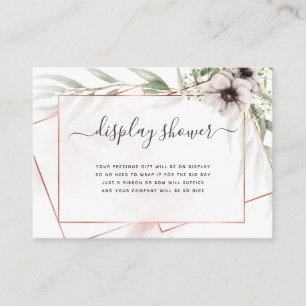 Carte D'accompagnement Eucalyptus Baby shower géométrique Affichage douch