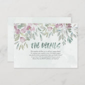 Carte D'accompagnement Eucalyptus bleu poussiéreux aquarelle Vert (Devant / Derrière)