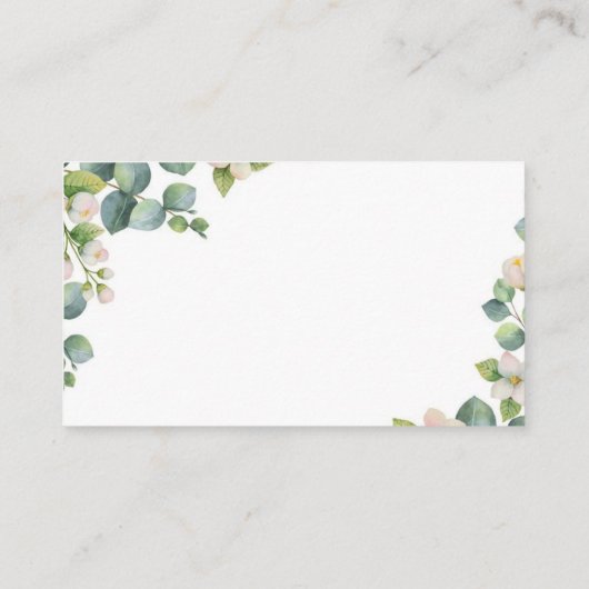 Carte D'accompagnement Eucalyptus Bloom Wishing Well for Mariage (Dos)