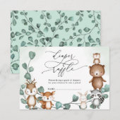 Carte D'accompagnement Eucalyptus Bois Végétaux Animaux Plongeurs Raffle (Devant / Derrière)