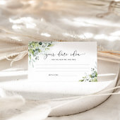 Carte D'accompagnement Eucalyptus Date idées nuit. Date jar