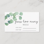 Carte D'accompagnement Eucalyptus - Devinez combien de baisers jeu de mar (Devant)