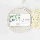 Carte D'accompagnement Eucalyptus - Devinez combien de baisers jeu de mar