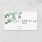 Carte D'accompagnement Eucalyptus - Devinez combien de bouchons jeu de ma (Devant)